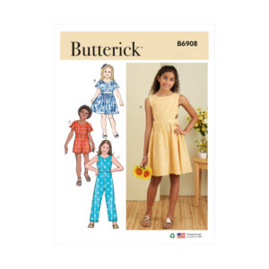 Butterick Schnittmuster - B6908 - außergewöhnlicher Kinderoverall, Sommerkleid