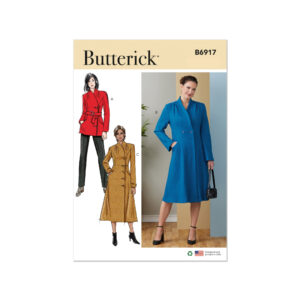 Butterick Schnittmuster - B6917 - schlichter Damenmantel ohne Kragen
