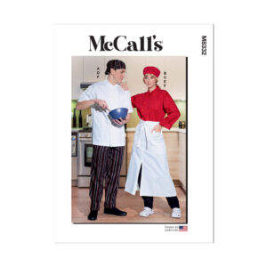 McCalls Schnittmuster M8332 - Kochjacke, Hose und Schürze