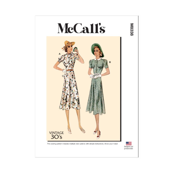 McCalls Schnittmuster M8338 - Vintage - Kleid der 30er Jahre