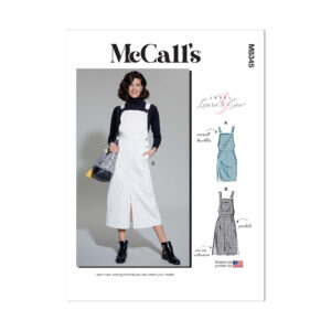 McCalls Schnittmuster M8345 - sportlicher Latzrock, Rock geschlitzt