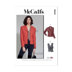 McCalls Schnittmuster M8350 - kurzer Damenblazer , Weste