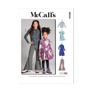 McCalls Schnittmuster M8353 - Kinderkombination, Kleid, Shirt, Hose