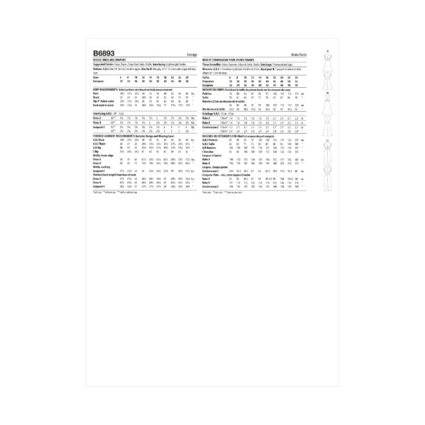 Butterick Schnittmuster - B6893 - Sommerkleid, Overall – Bild 7