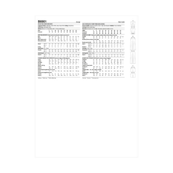 Butterick Schnittmuster - B6901 - Damenhose und sportliche Weste – Bild 5