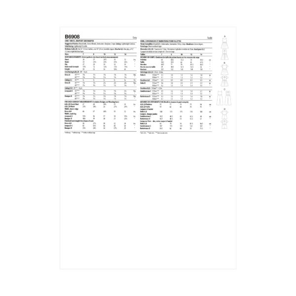 Butterick Schnittmuster - B6908 - außergewöhnlicher Kinderoverall, Sommerkleid – Bild 8