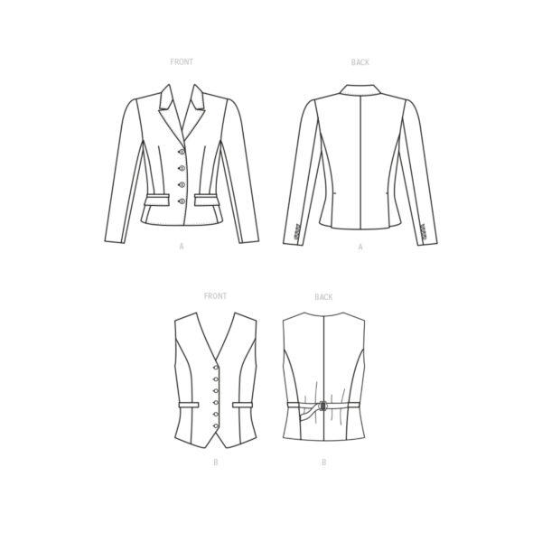 McCalls Schnittmuster M8350 - kurzer Damenblazer , Weste – Bild 9