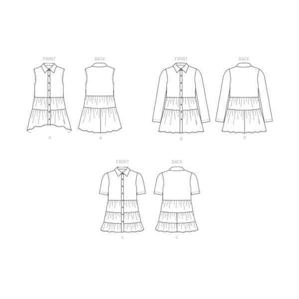 Butterick Schnittmuster - B6897 - Bluse mit Volants – Bild 8