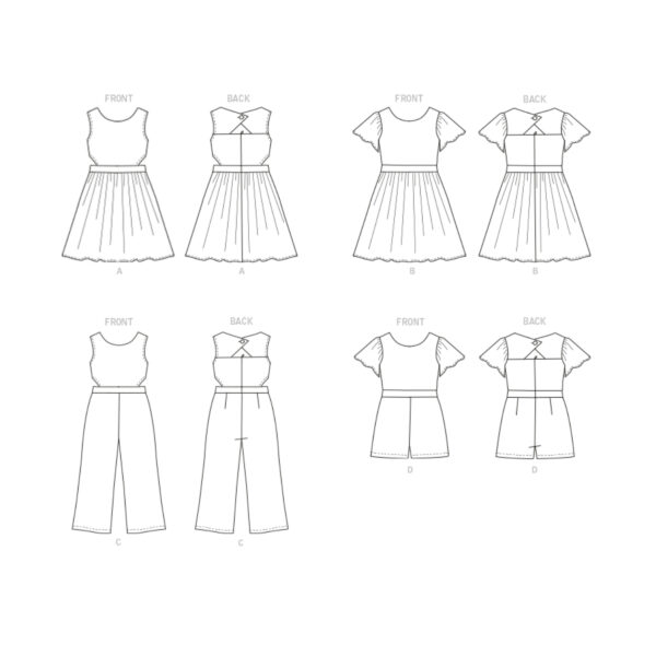 Butterick Schnittmuster - B6908 - außergewöhnlicher Kinderoverall, Sommerkleid – Bild 9