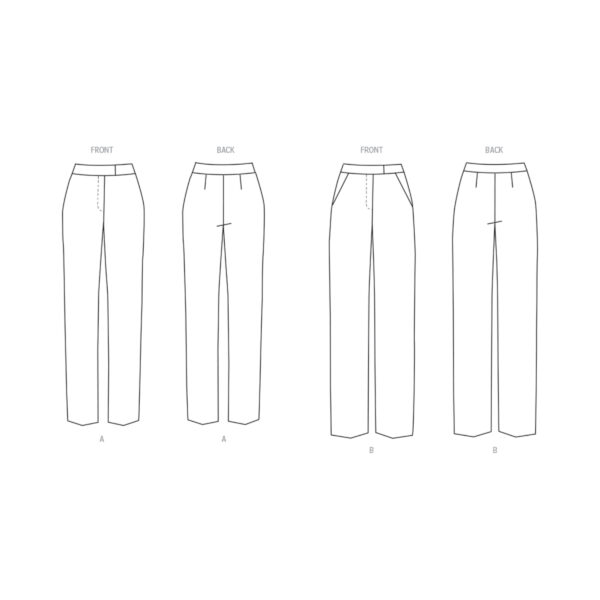 Butterick Schnittmuster - B6910 - schlichte Damenhose mit Eingriffstaschen – Bild 6