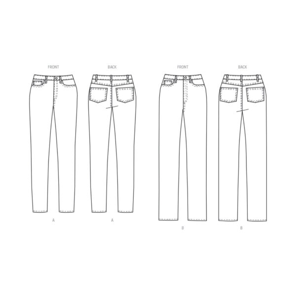 Butterick Schnittmuster - B6911 - schlichte Damenhose, Damenjeans – Bild 6