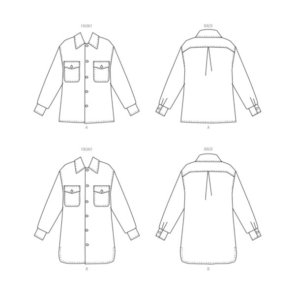 Butterick Schnittmuster - B6916 - Holzfällerhemden für die ganze Familie – Bild 10