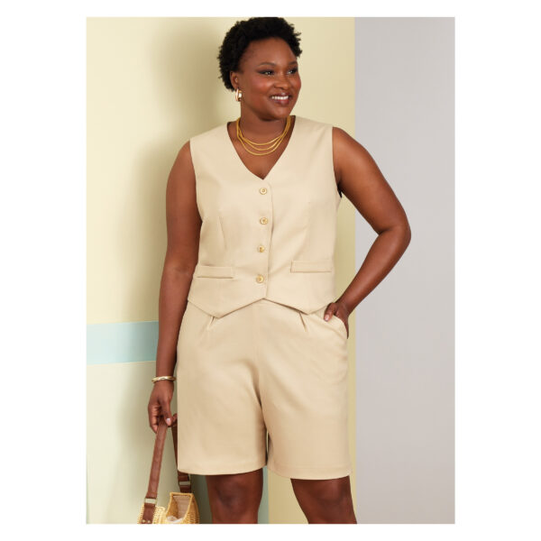 Butterick Schnittmuster - B6902 - Damenhose und sportliche Weste, starke Größen – Bild 2