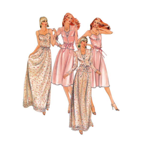 Butterick Schnittmuster - Retro - B6914 - Kleid, Nachtwäsche aus den 80er Jahren – Bild 2