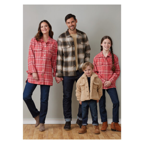 Butterick Schnittmuster - B6916 - Holzfällerhemden für die ganze Familie – Bild 2