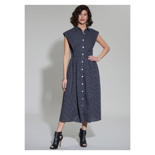 McCalls Schnittmuster M8342 - Hemdblusenkleid mit weitem Rock – Bild 2