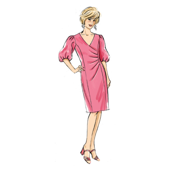 Butterick Schnittmuster - B6892 - Etuikleid mit seitlicher Raffung – Bild 3