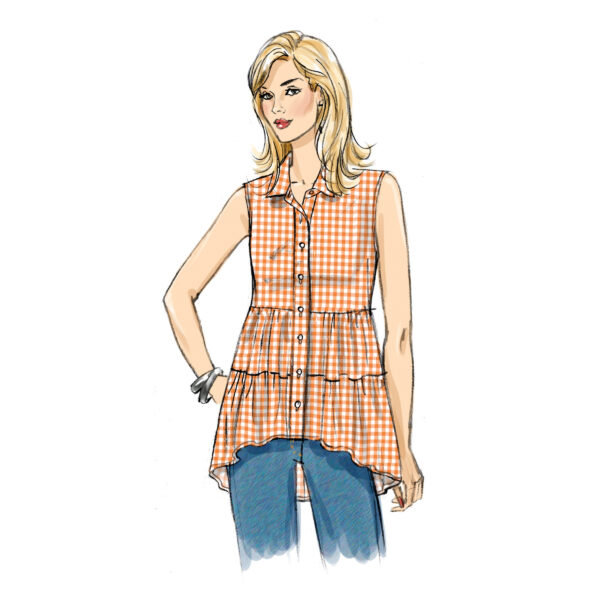 Butterick Schnittmuster - B6897 - Bluse mit Volants – Bild 3