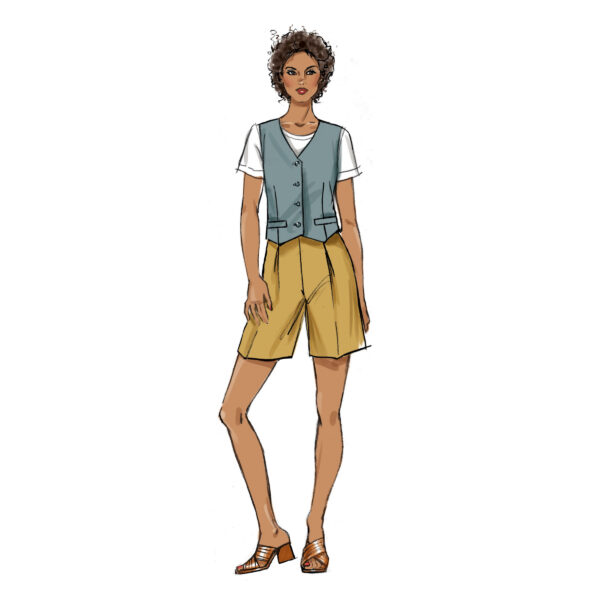Butterick Schnittmuster - B6901 - Damenhose und sportliche Weste – Bild 3