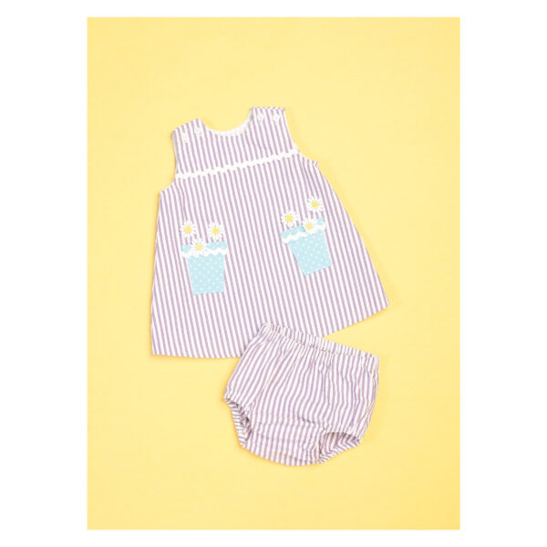 Butterick Schnittmuster - B6905 - Babykombination, Kleid, Overall und Höschen – Bild 3