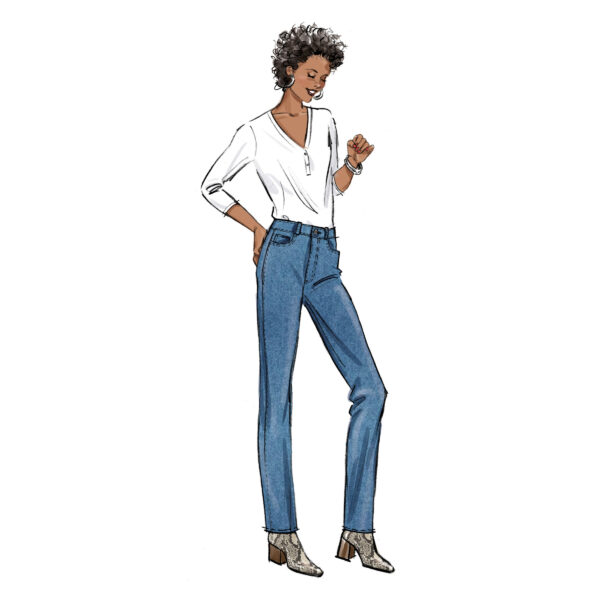 Butterick Schnittmuster - B6911 - schlichte Damenhose, Damenjeans – Bild 3