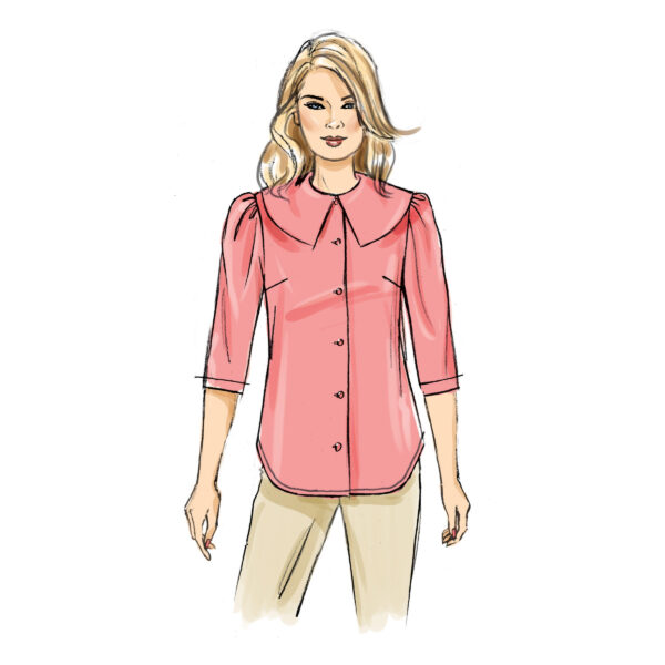 Butterick Schnittmuster - B6895 - Bluse mit großem Kragen – Bild 4