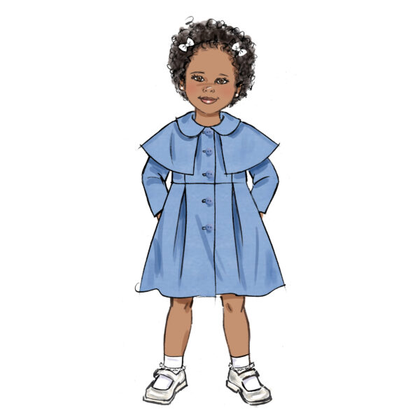 Butterick Schnittmuster - B6921 - extravaganter Kindermantel – Bild 4