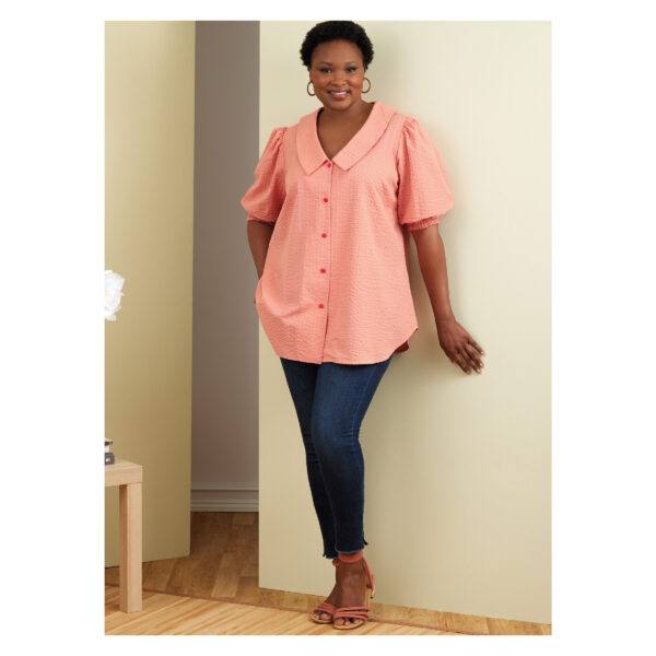 Butterick Schnittmuster - B6896 - Bluse mit großem Kragen, starke Größen – Bild 5
