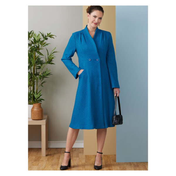Butterick Schnittmuster - B6917 - schlichter Damenmantel ohne Kragen – Bild 5