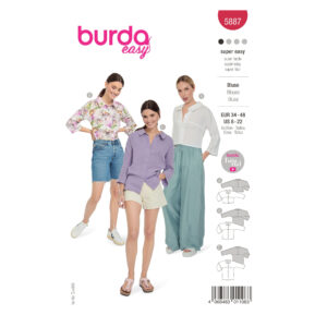 Burda Style Schnittmuster - Bluse - Hemdbluse - Knopfleiste - Nr.5887