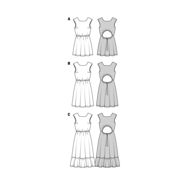 Burda Style Schnittmuster - luftige Kleider - Gummizug in der Taille - Nr.5889 – Bild 10