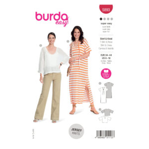 Burda Style Schnittmuster - Shirt und Kleid - Rundhalsausschnitt - Nr.5893