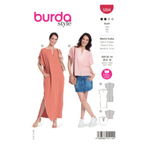 Burda Style Schnittmuster - Kleid und Tunika - Ausschnittschlitz - Nr.5894