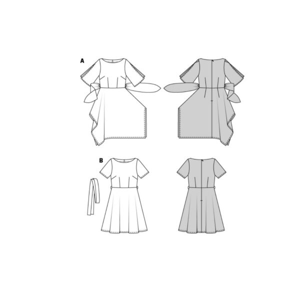 Burda Style Schnittmuster - Kleid - luftige Kleider mit Bindegürtel - Nr.5903 – Bild 9