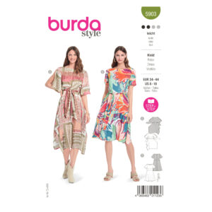 Burda Style Schnittmuster - Kleid - luftige Kleider mit Bindegürtel - Nr.5903