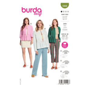 Burda Style Schnittmuster - Jacke - kragenlose Jacken - Varianten - Nr.5906