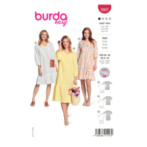 Burda Style Schnittmuster - Kleid - luftige Kleider mit V-Ausschnitt - Nr.5907