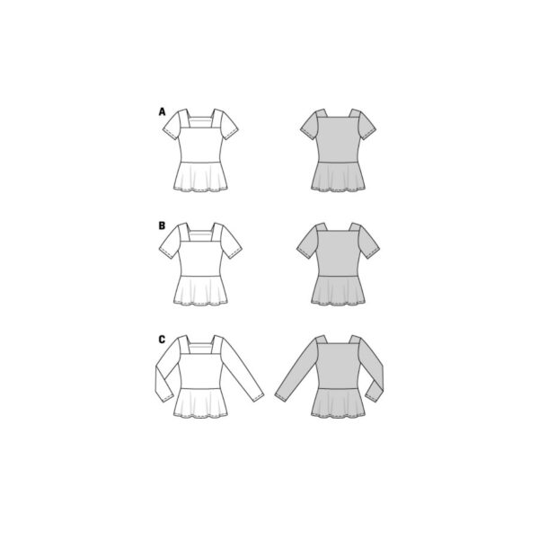 Burda Style Schnittmuster - Blusen - figurbetont - eckiger Ausschnitt - Nr.5908 – Bild 12