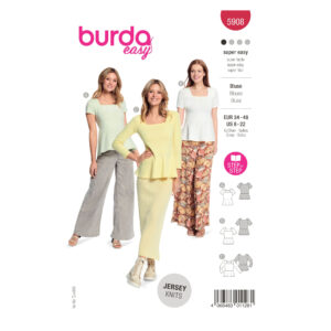 Burda Style Schnittmuster - Blusen - figurbetont - eckiger Ausschnitt - Nr.5908