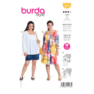 Burda Style Schnittmuster - Kleid und Tunika - eckiger Ausschnitt - Nr.5917