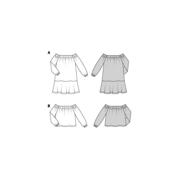 Burda Style Schnittmuster - Kleid und Bluse - Carmenausschnitt - Nr.5920 – Bild 9
