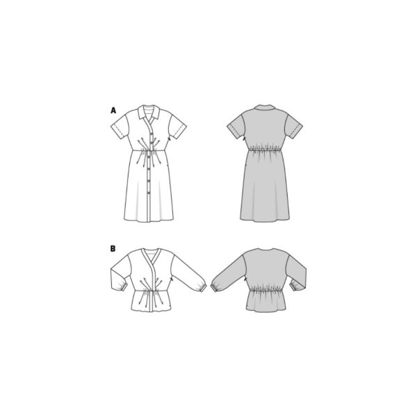 Burda Style Schnittmuster - Kleid und Bluse - schräge Falten - Nr.5921 – Bild 9