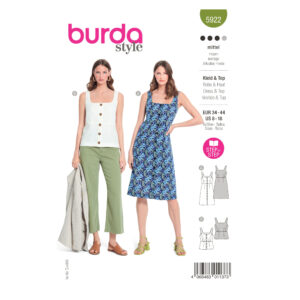 Burda Style Schnittmuster - Kleid und Top - Trägerkleid und Shirt - Nr.5922