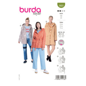 Burda Style Schnittmuster - Parka - Longjacke mit Kapuze - Nr.5923