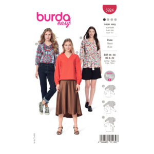 Burda Style Schnittmuster - Bluse mit V-Ausschnitt - Varianten - Nr.5924