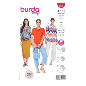 Burda Style Schnittmuster - Shirt - Wasserfallausschnitt - Varianten - Nr.5926