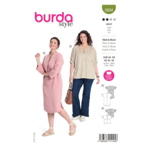 Burda Style Schnittmuster - Kleid und Bluse - V - Ausschnitt - Nr.5934