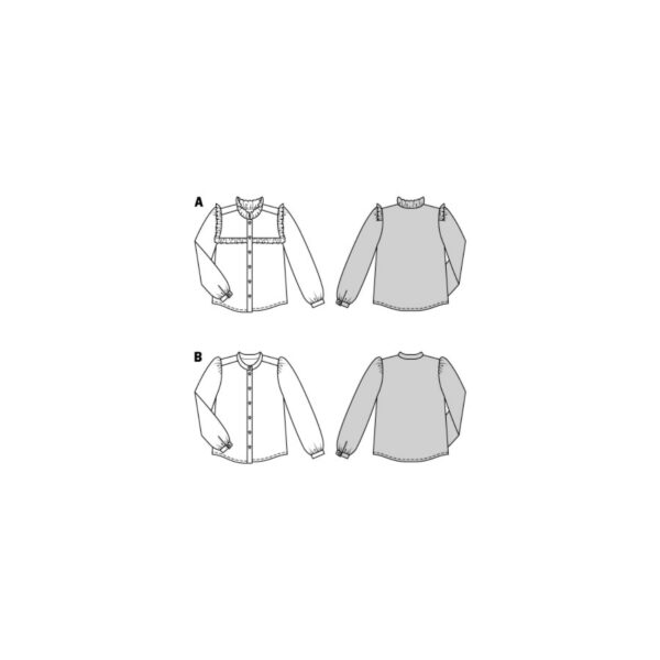 Burda Style Schnittmuster - Bluse - Stehkragen oder Rüschen - Nr.5939 – Bild 9