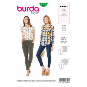 Burda Style - Schnittmuster - Bluse - Hemdbluse - Karo-Bluse - 6326