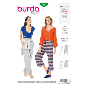 Burda Style - Schnittmuster - Hose - Jogginghose und Palazzohose - 6333